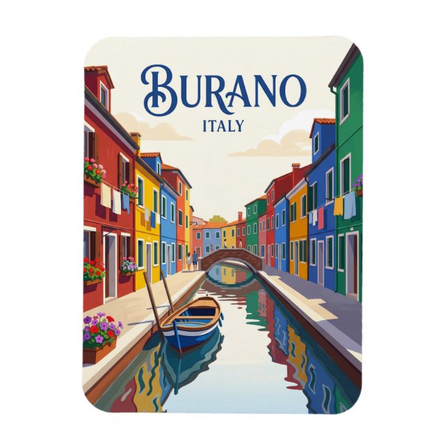 Burano Insel Italien Magnet (Vertikal)