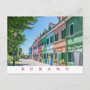 Burano Island Straßenansicht Postkarte