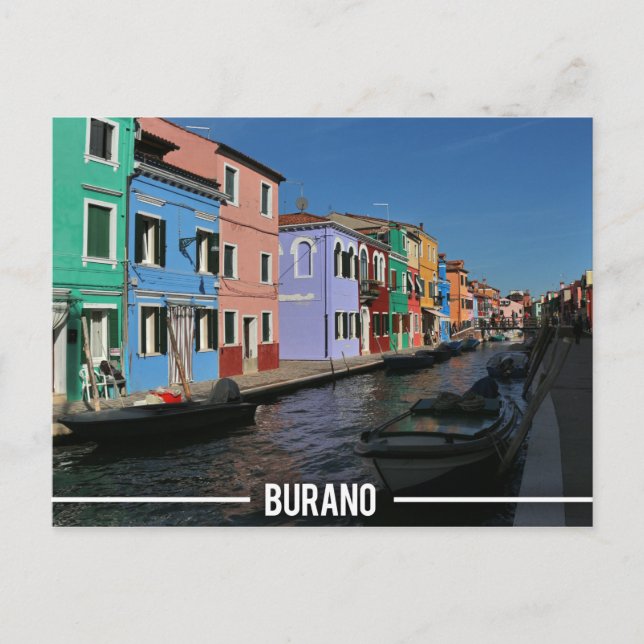 Burano Island, Venedig Postkarte (Vorderseite)