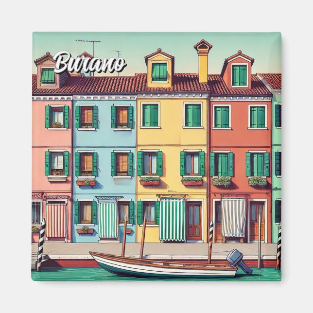 Burano Italien Magnet (Vorne)