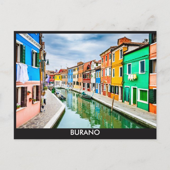 Burano, Italien Postkarte (Vorderseite)