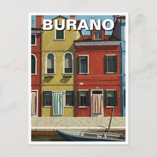 Burano Italien Postkarte (Vorderseite)