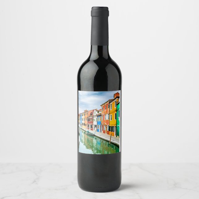 Burano, Italien Weinetikett (Vorderseite)