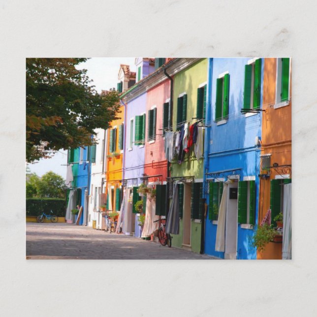 Burano-Venetien Postkarte (Vorderseite)