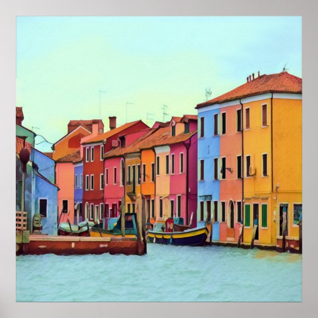 BURANO - Venezianische Lagune Venedig - Burano Poster (Vorne)