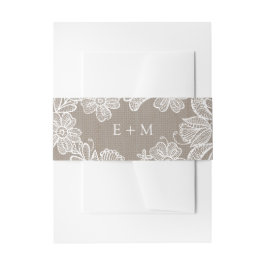 Burap und Lace Wedding Bands Einladungsbanderole
