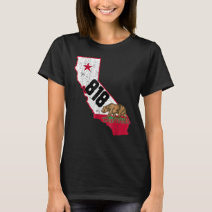 Burbank Area Code 818 Telefonnummer California Sou T-Shirt
