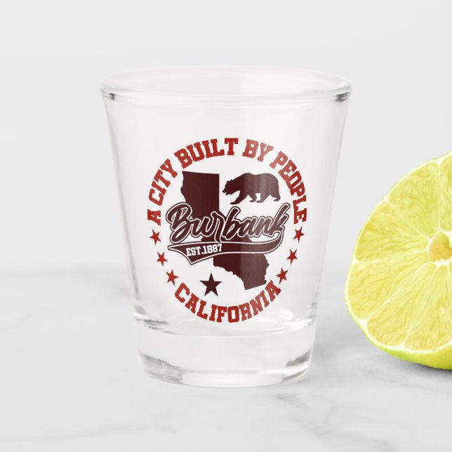 Burbank, Kalifornien Schnapsglas (Vorderseite)