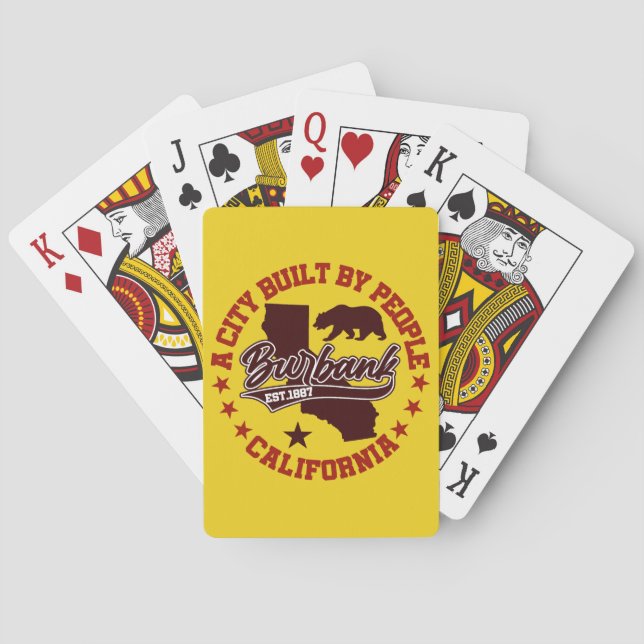 Burbank, Kalifornien Spielkarten (Rückseite)