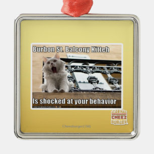 Burbon St.-Balkon Kitteh Ornament Aus Metall