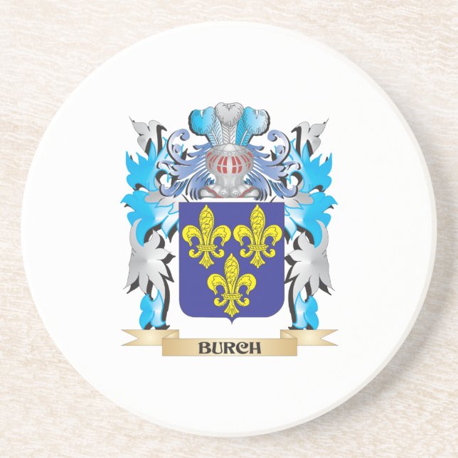 Burch Wappen Sandstein Untersetzer (Vorne)