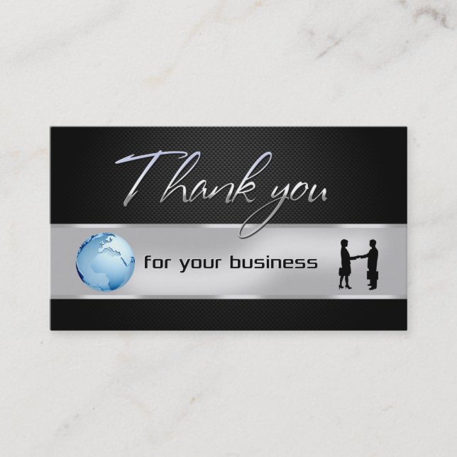 Bureau Business People World Globe Carte de remerc (Devant)