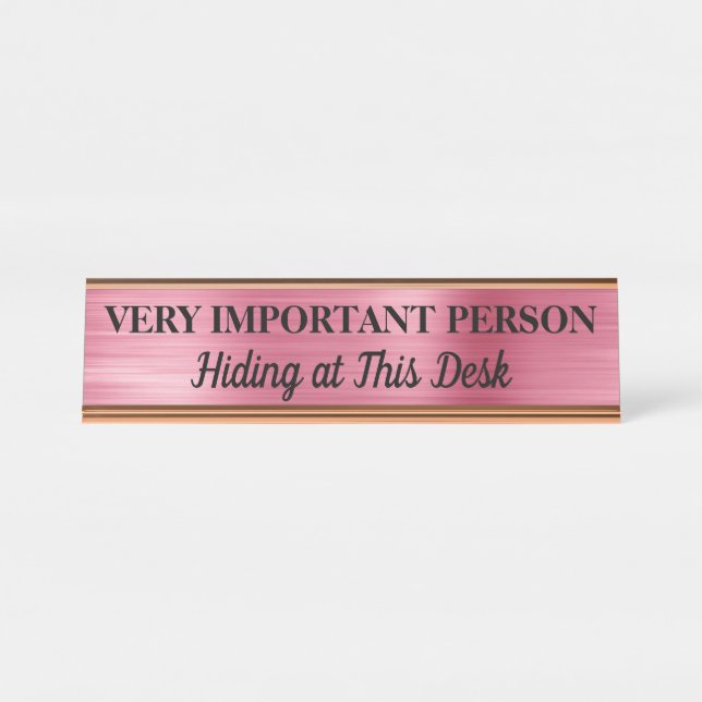 Bureau de personnes très important Nom Plaque Bure (Devant)