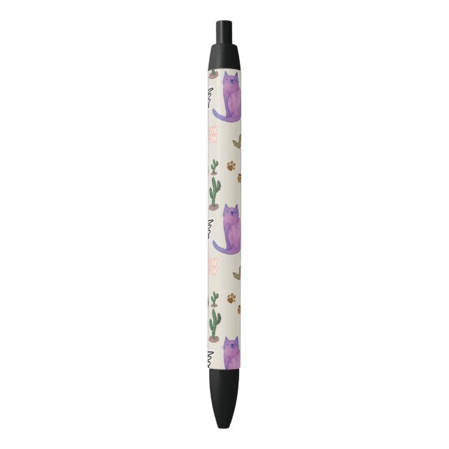 Bureau de stylo et chat scolaire Poches de poisson (devant Vertical)