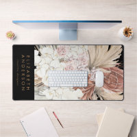 Bureau Tropical Floral Pampas Noir Premium