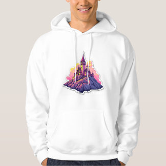 Burg auf Berggipfel Hoodie