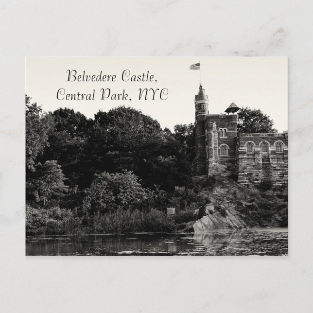 Burg Belvedere, Zentralpark NYC Postkarte (Vorderseite)