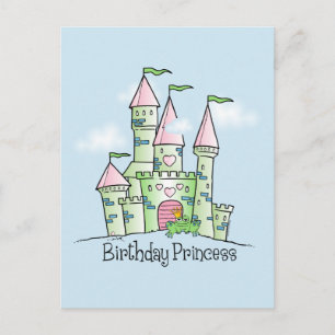 Burg Birthday Princess Postkarte