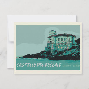 Burg Boccale, Toskana-Sehenswürdigkeit, Italien Postkarte