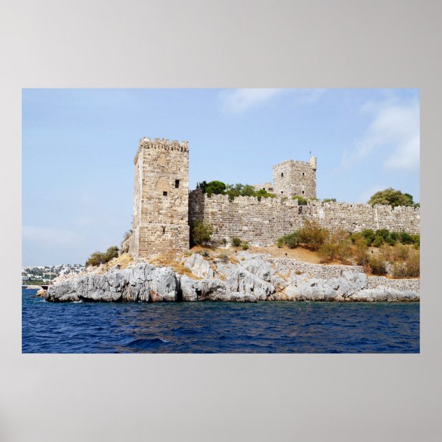Burg Bodrum vom Meer Poster (Vorne)