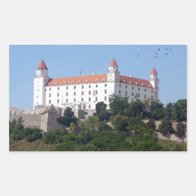 Burg Bratilava Rechteckiger Aufkleber (Vorderseite)