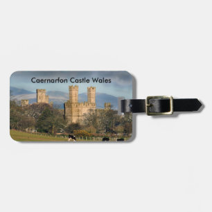 Burg Caernarfon Wales. Gepäckanhänger
