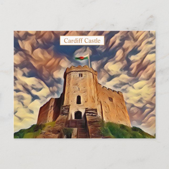 Burg Cardiff Wilhelm Tell Postkarte (Vorderseite)