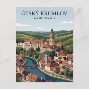 Burg Český Krumlov Tschechien Postkarte