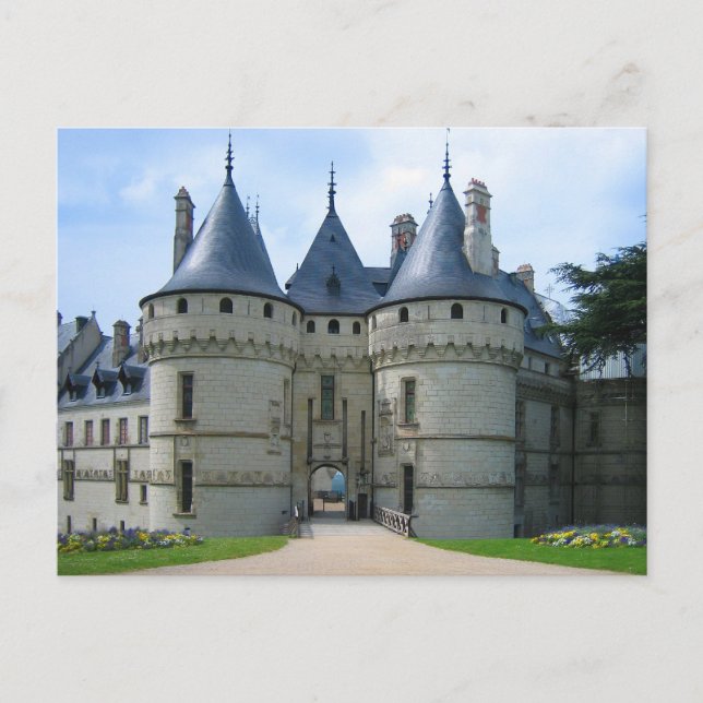 Burg Chaumont auf Loire Postkarte (Vorderseite)