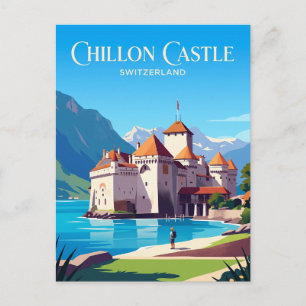 Burg Chillon Schweiz Postkarte