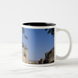 Burg der Grafen, Carcassonne, Aude, Languedoc, Zweifarbige Tasse