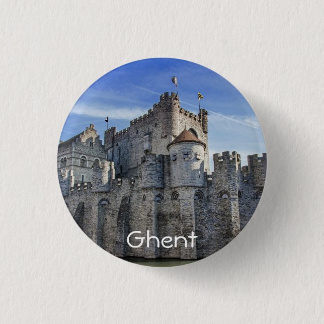 Burg der Grafen in Gent Button (Vorderseite)