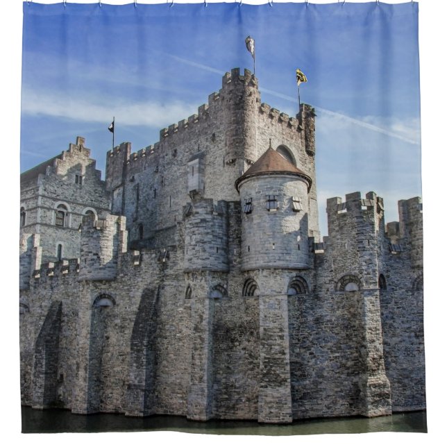 Burg der Grafen in Gent Duschvorhang (Vorderseite)