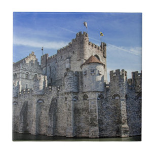 Burg der Grafen in Gent. Fliese