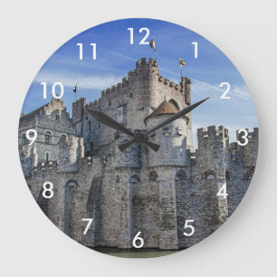 Burg der Grafen in Gent Große Wanduhr