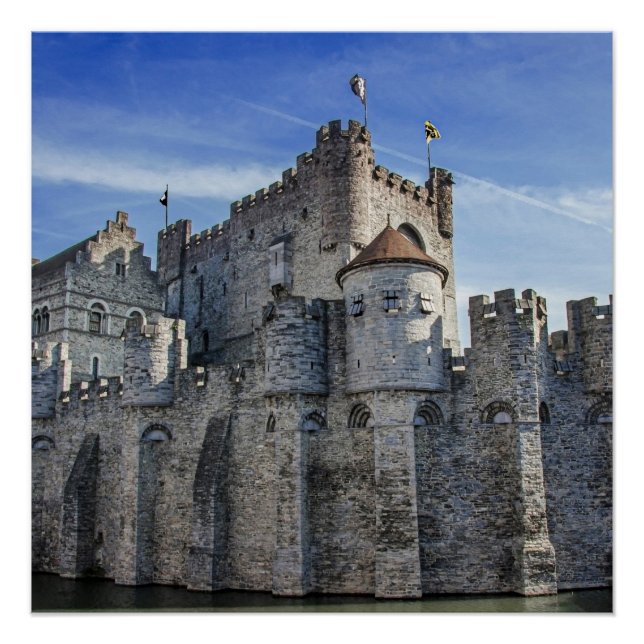Burg der Grafen in Gent. Poster (Vorderseite)