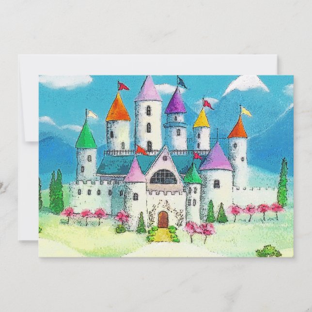 Burg der Prinzessinnen Einladung (Vorderseite)