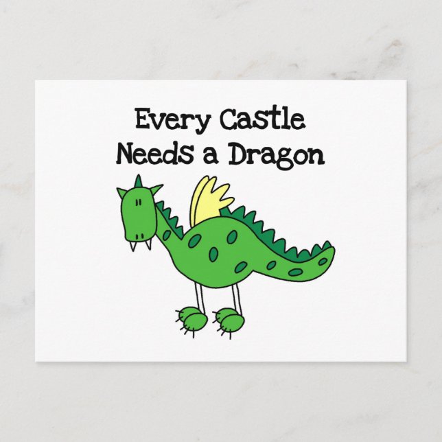 Burg Drache Postkarte (Vorderseite)