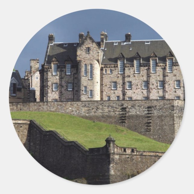 Burg Edinburgh Runder Aufkleber (Vorderseite)