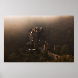 Burg Eltz Burg im Morgennebel Poster