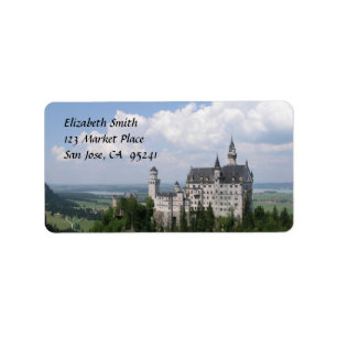 Burg Fairytale Anschrift Labels Adressaufkleber