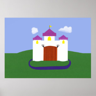 Burg Fairytale mit Lila Reichtum Poster