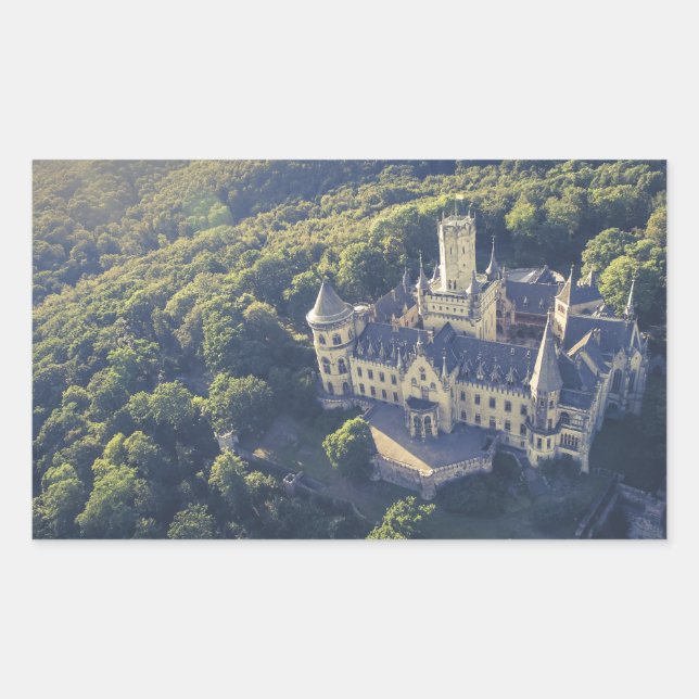 Burg Fairytale Rechteckiger Aufkleber (Vorderseite)