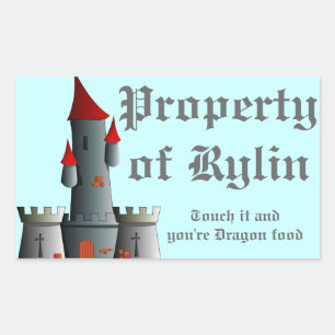 Burg Fairytale Rechteckiger Aufkleber