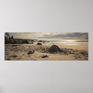 Burg Fallen Sand am Strand Poster