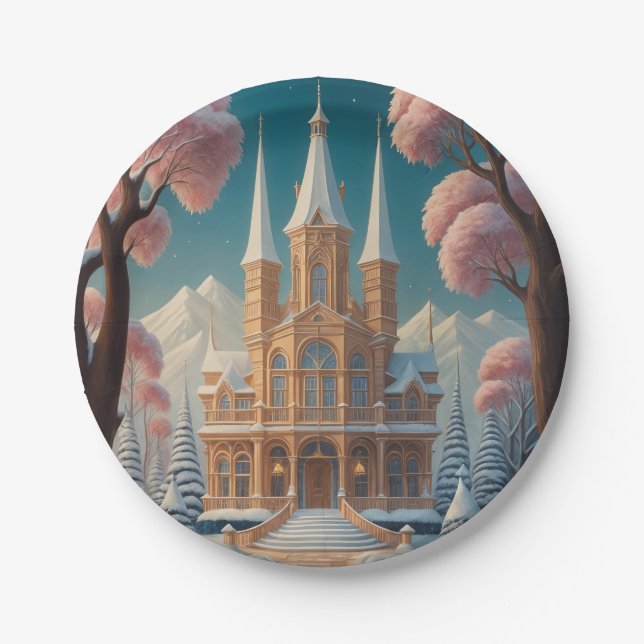 Burg Flüsterträume Pappteller (Vorderseite)