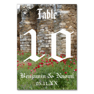 Burg Hochzeit-Tischnummer Tischnummer