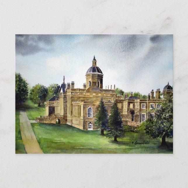 Burg Howard North Yorkshire Aquarellmalerei Postkarte (Vorderseite)