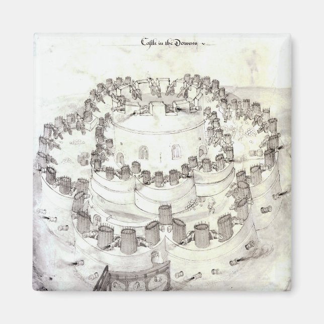 Burg in den Downes, 1539 Magnet (Vorne)