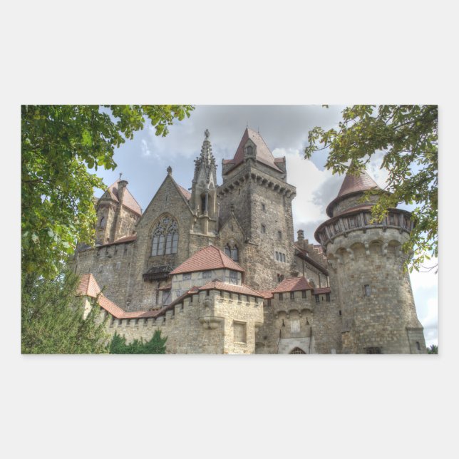 Burg Kreuzenstein Rechteckiger Aufkleber (Vorderseite)